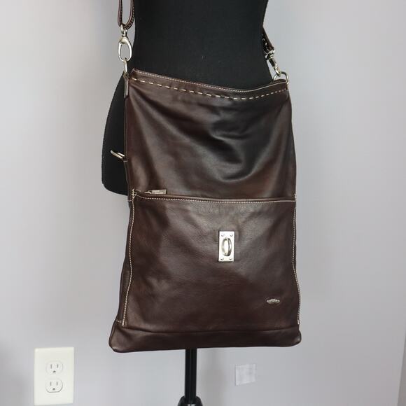 Cuoieria Fiorentina Designer Handbag/Purse Handcrafted Italy (Dark Brown) - Picture 7 of 11